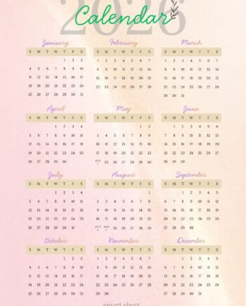 2026 Poster Calendar - Printable