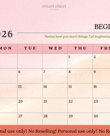 2026 Calendar - Printable