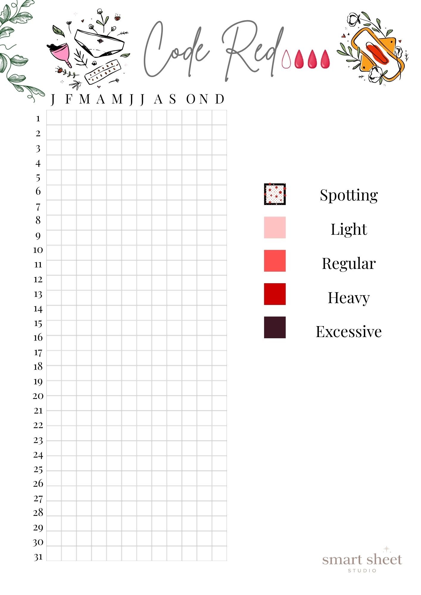 Cozy Pages Printable Tracker - Print version