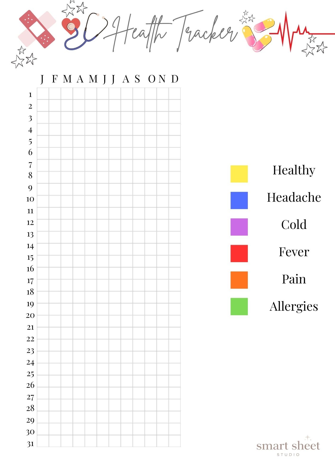 Cozy Pages Printable Tracker - Print version